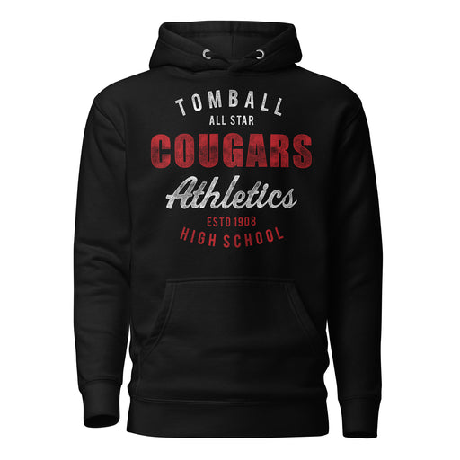 Tomball Cougars Premium Black Hoodie - Design 34