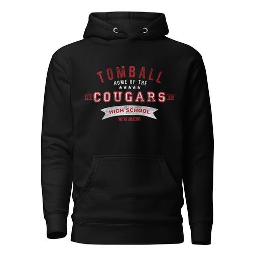 Tomball Cougars Premium Black Hoodie - Design 96