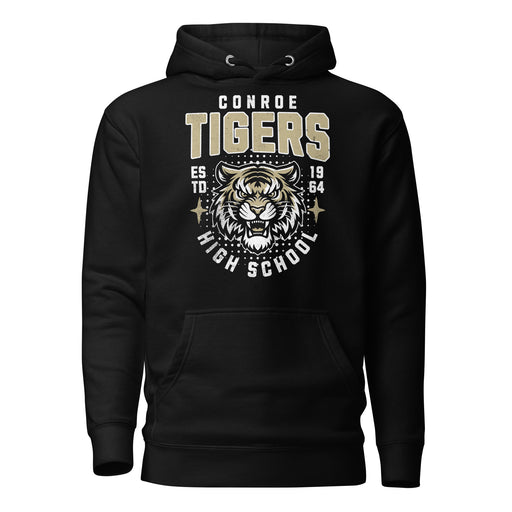 Conroe High School Tigers Black Premium Unisex Hoodie 204