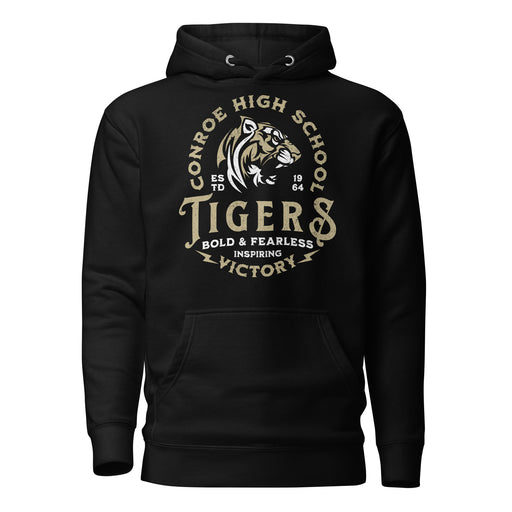 Conroe High School Tigers Black Premium Unisex Hoodie 206