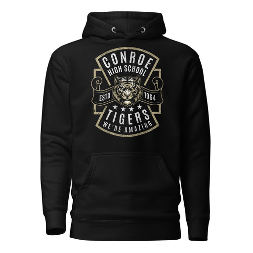 Conroe High School Tigers Black Premium Unisex Hoodie 207