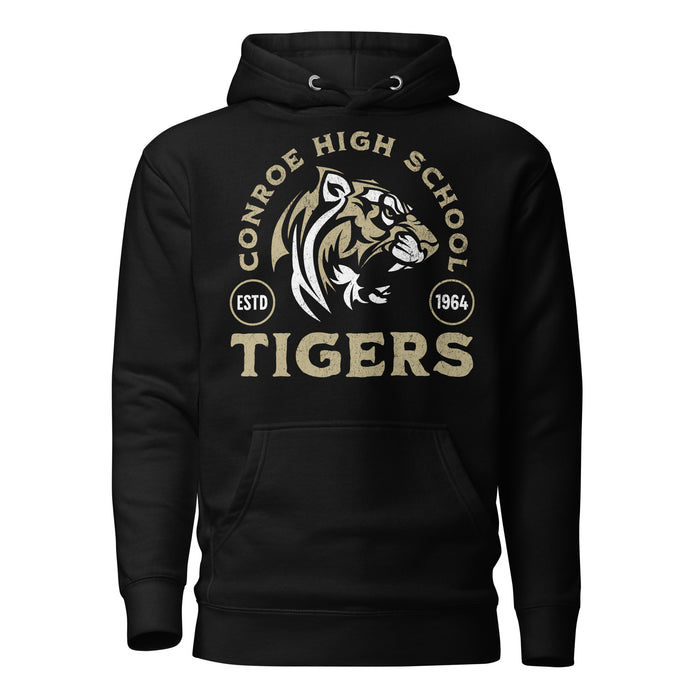 Conroe High School Tigers Black Premium Unisex Hoodie 208