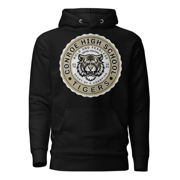 Conroe High School Tigers Black Premium Unisex Hoodie 216