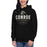 Woman wearing Conroe High School Tigers Black Premium Unisex Hoodie 217