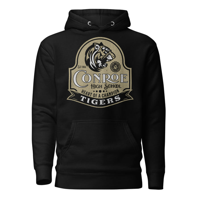 Conroe High School Tigers Black Premium Unisex Hoodie 219