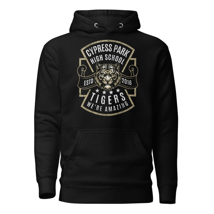 Cypress Park High School Tigers Black Premium Unisex Hoodie 207