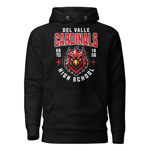 Del Valle High School Cardinals Black Premium Unisex Hoodie 204