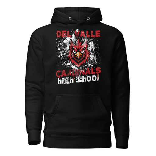 Del Valle High School Cardinals Black Premium Unisex Hoodie 205