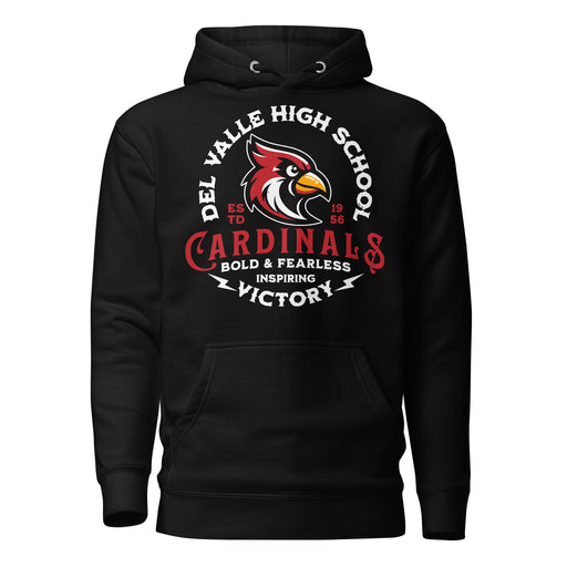 Del Valle High School Cardinals Black Premium Unisex Hoodie 206