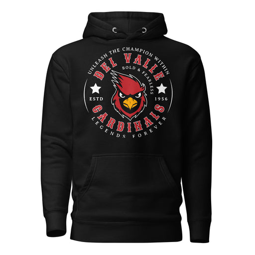 Del Valle High School Cardinals Black Premium Unisex Hoodie 214