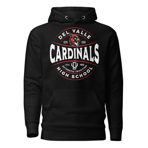 Del Valle High School Cardinals Black Premium Unisex Hoodie 218