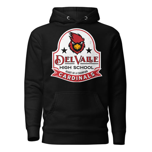 Del Valle High School Cardinals Black Premium Unisex Hoodie 219