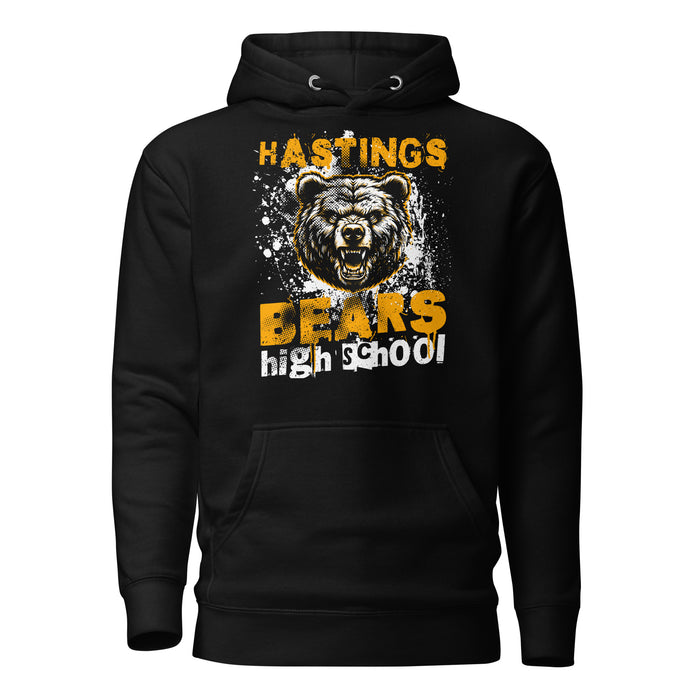 Hastings High School Bears Black Premium Unisex Hoodie 205