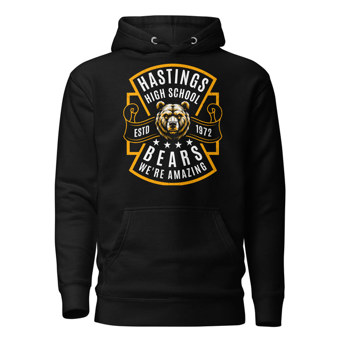 Hastings High School Bears Black Premium Unisex Hoodie 207