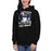 Woman wearing Hebron High School Hawks Black Premium Unisex Hoodie 205