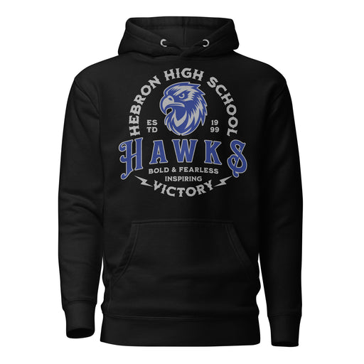 Hebron High School Hawks Black Premium Unisex Hoodie 206