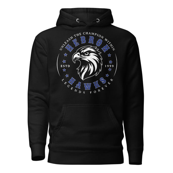 Hebron High School Hawks Black Premium Unisex Hoodie 214