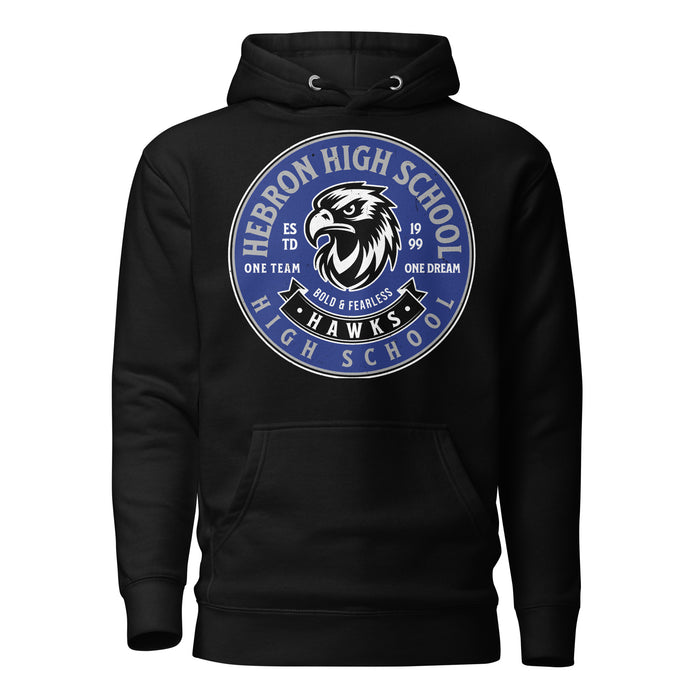 Hebron High School Hawks Black Premium Unisex Hoodie 215