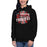 Woman wearing Lake Travis High School Cavaliers Black Premium Unisex Hoodie 210