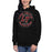 Woman wearing Lake Travis High School Cavaliers Black Premium Unisex Hoodie 214