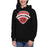 Woman wearing Lake Travis High School Cavaliers Black Premium Unisex Hoodie 221