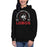 Woman wearing Langham Creek High School Lobos Black Premium Unisex Hoodie 208