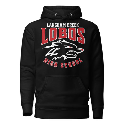 Langham Creek High School Lobos Black Premium Unisex Hoodie 213