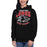 Woman wearing Langham Creek High School Lobos Black Premium Unisex Hoodie 213