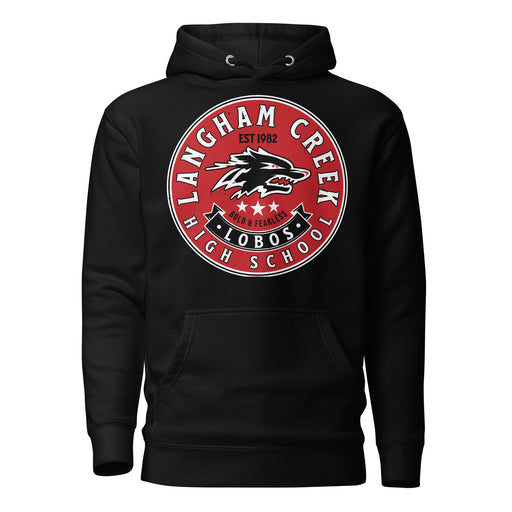 Langham Creek High School Lobos Black Premium Unisex Hoodie 215