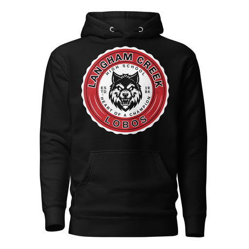 Langham Creek High School Lobos Black Premium Unisex Hoodie 216