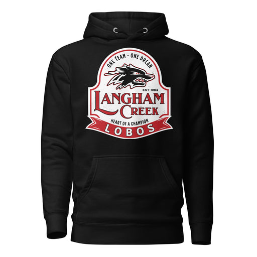 Langham Creek High School Lobos Black Premium Unisex Hoodie 219