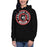 Woman wearing Langham Creek High School Lobos Black Premium Unisex Hoodie 220