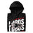 Neatly folded Langham Creek High School Lobos Black Premium Unisex Hoodie 223