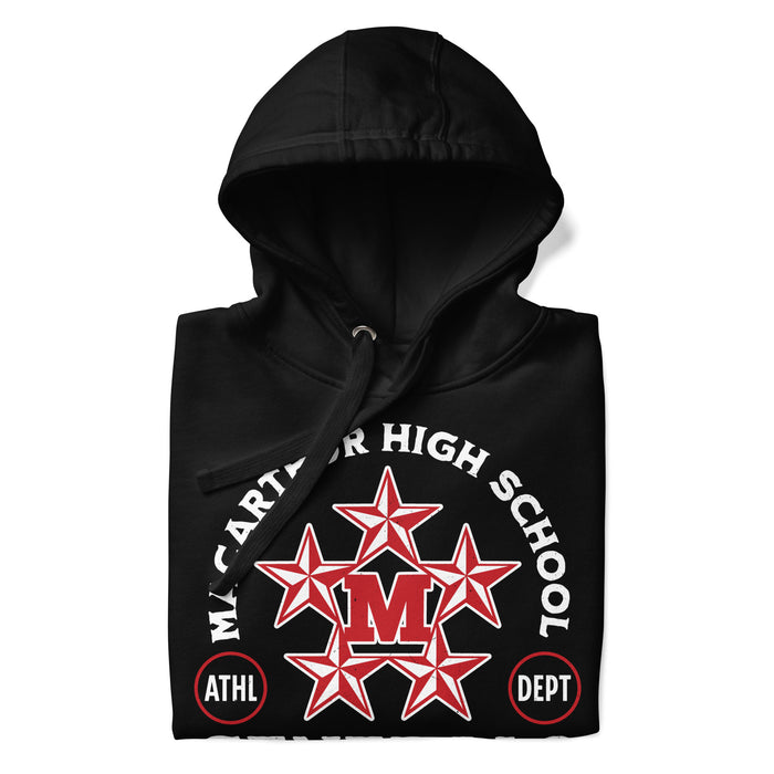 Neatly folded MacArthur High School Generals Black Premium Unisex Hoodie 208