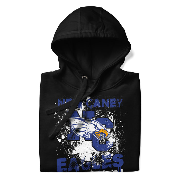 Neatly folded New Caney High School Eagles Black Premium Unisex Hoodie 204