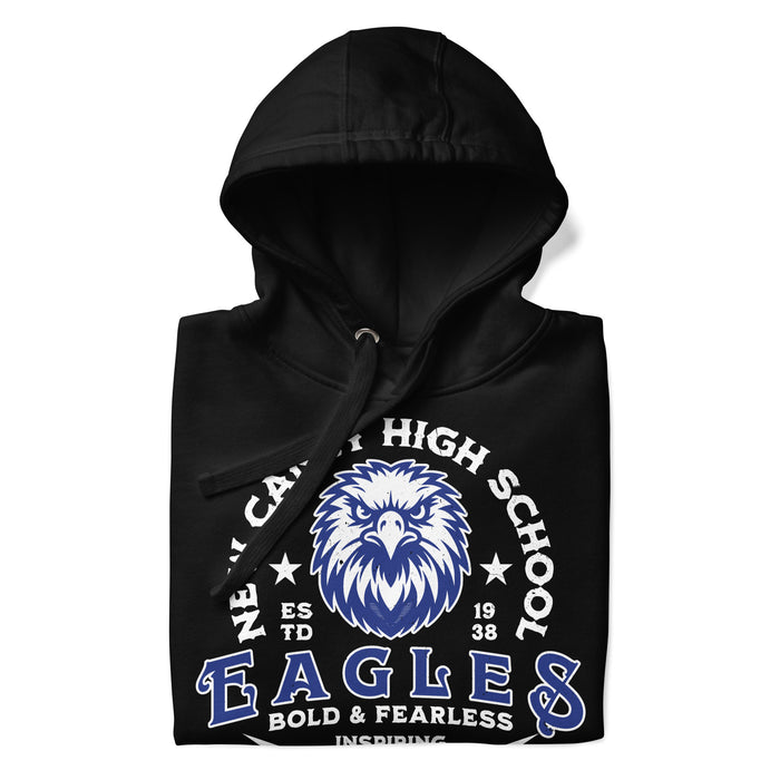 Neatly folded New Caney High School Eagles Black Premium Unisex Hoodie 206