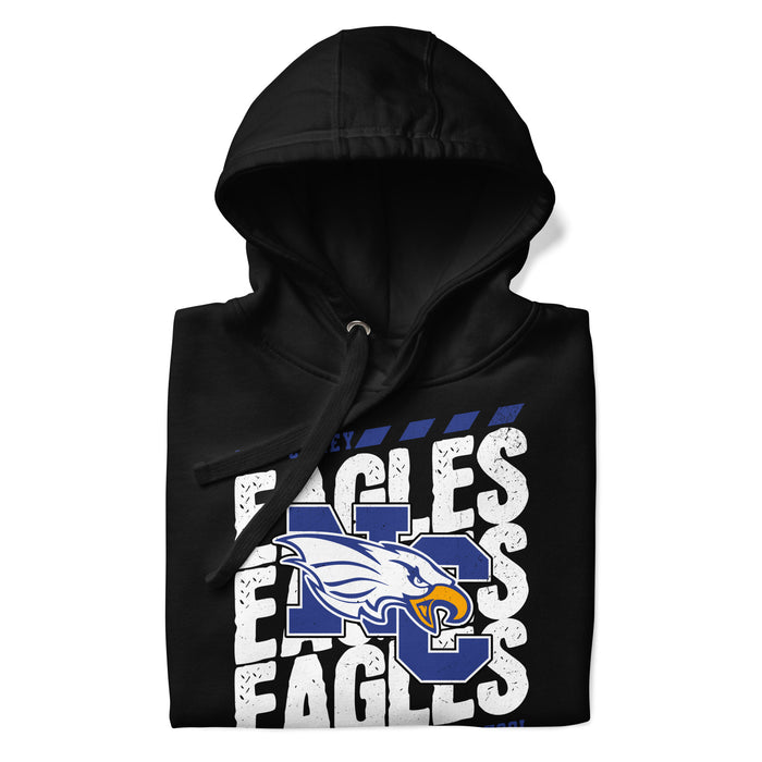 Neatly folded New Caney High School Eagles Black Premium Unisex Hoodie 223