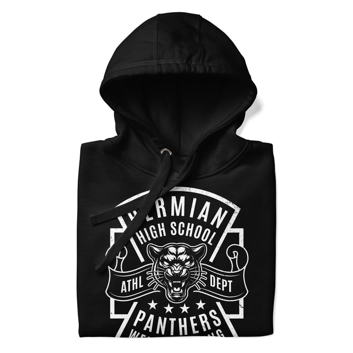 Neatly folded Permian High School Panthers Black Premium Unisex Hoodie 207