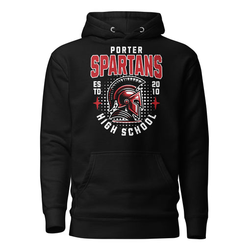 Porter High School Spartans Black Premium Unisex T-shirt 204