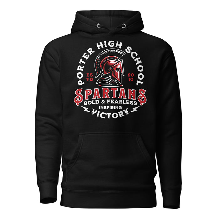 Porter High School Spartans Black Premium Unisex T-shirt 206