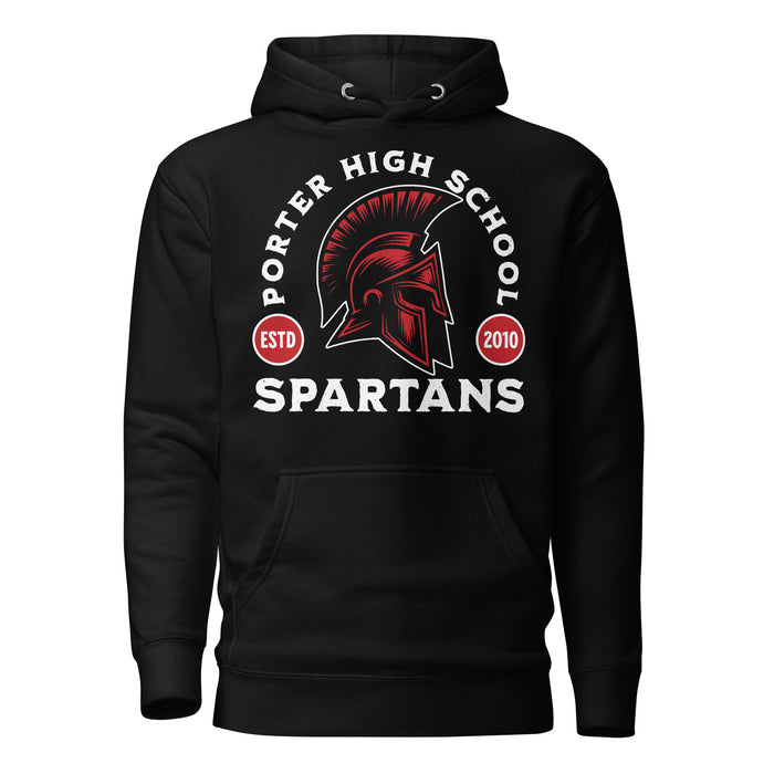 Porter High School Spartans Black Premium Unisex T-shirt 208