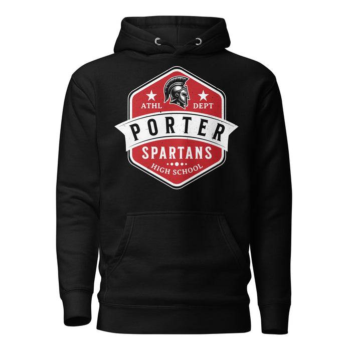 Porter High School Spartans Black Premium Unisex T-shirt 209