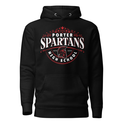 Porter High School Spartans Black Premium Unisex T-shirt 211