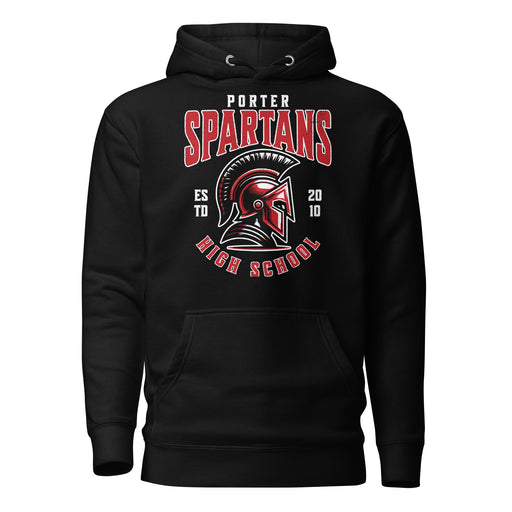 Porter High School Spartans Black Premium Unisex T-shirt 213