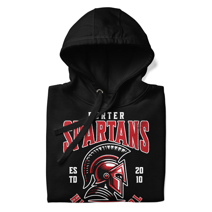 Neatly folded Porter High School Spartans Black Premium Unisex T-shirt 213