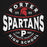 Close-up view of Porter High School Spartans Black Premium Unisex T-shirt 218