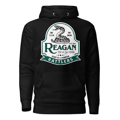 Reagan High School Rattlers Premium Black Hoodie 219