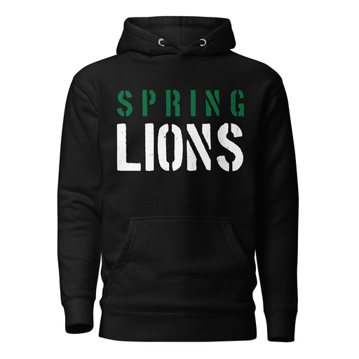 Spring High School Lions Black Premium Unisex Hoodie 017