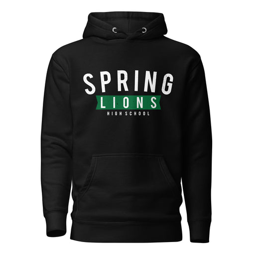 Spring High School Lions Black Premium Unisex Hoodie 021