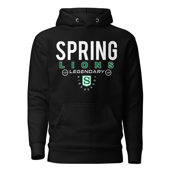 Spring High School Lions Black Premium Unisex Hoodie 003